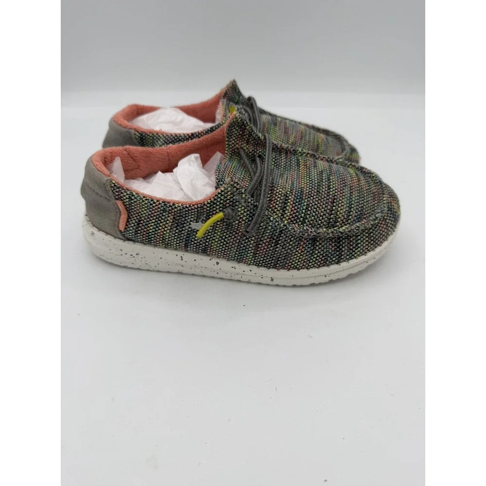 Hey Dude Youth/Kids Wendy  Peacock Pink Loafers Size 12